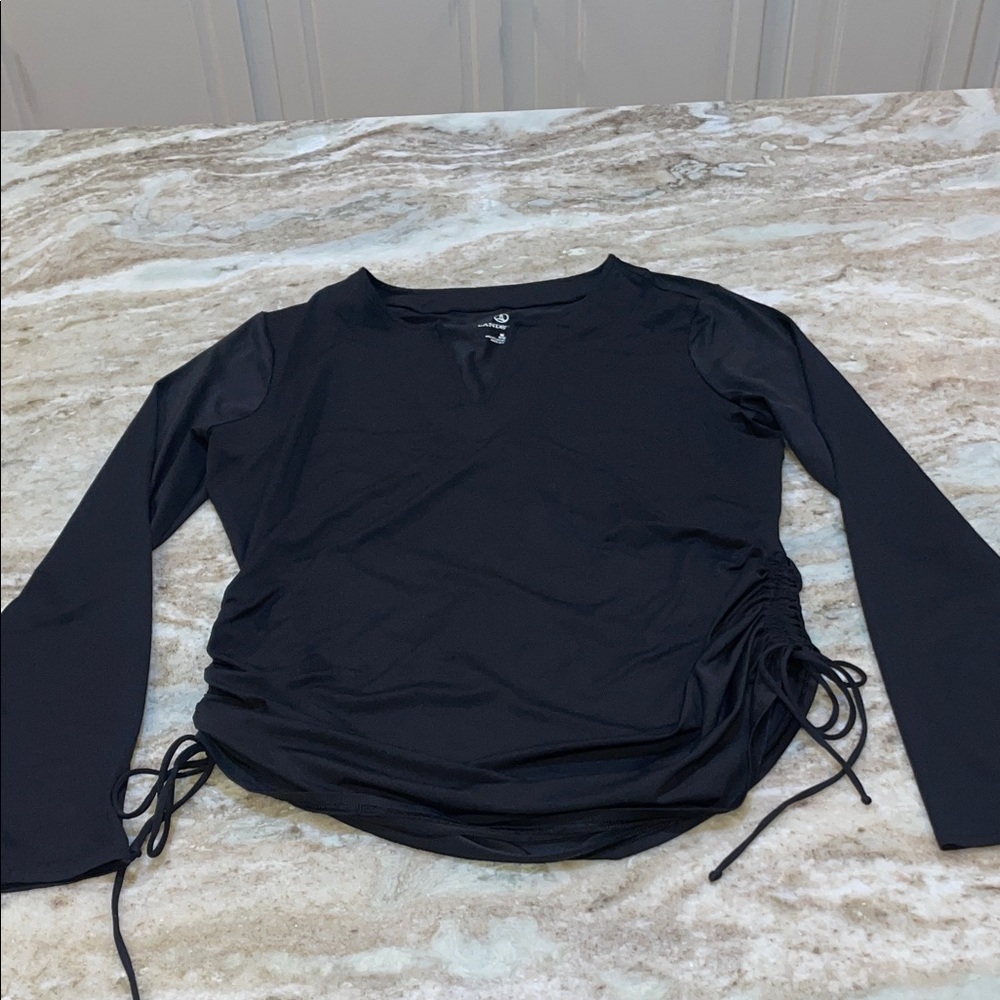 Lands’ End side shirred sun shirt rash guard